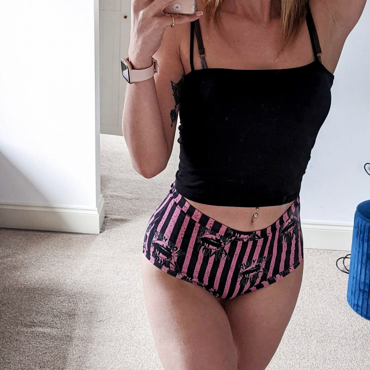 Ladies High Waisted Bum Huggers